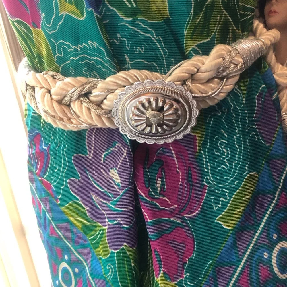 Vintage 80s Macrame Belts Gold Tone and Silver Tone